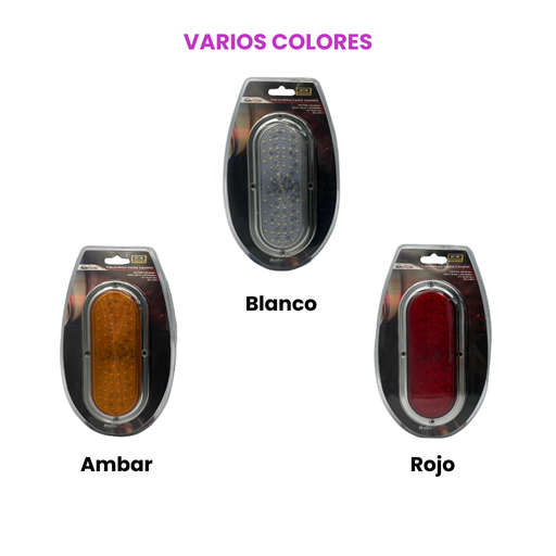 Plafón multivoltaje ovalado ultra slim con estrobo