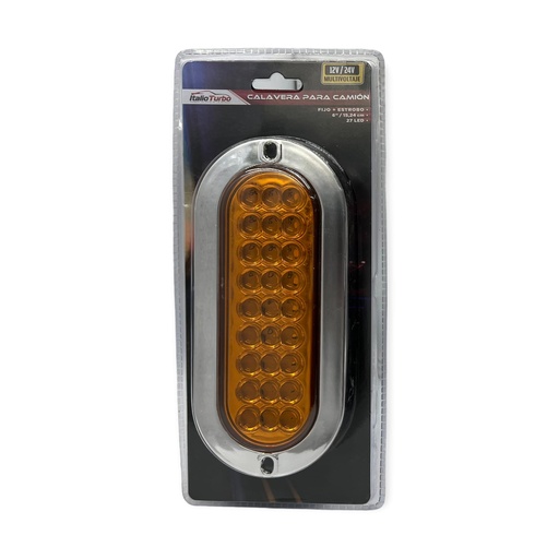 Plafón ovalado con borde cromado de 27 LED para camión 