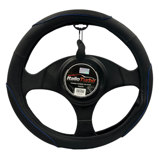 [FVO871BKBL] Funda cubre volante con detalle en borde azul
