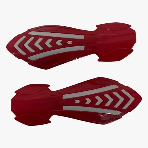 Cubrepuño para moto color rojo con luz fija y direccional secuencial