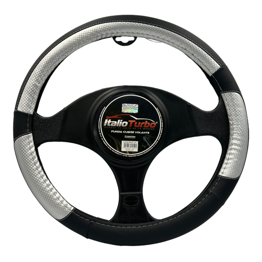 [FVO027BKGY] Funda cubrevolante con detalles plata