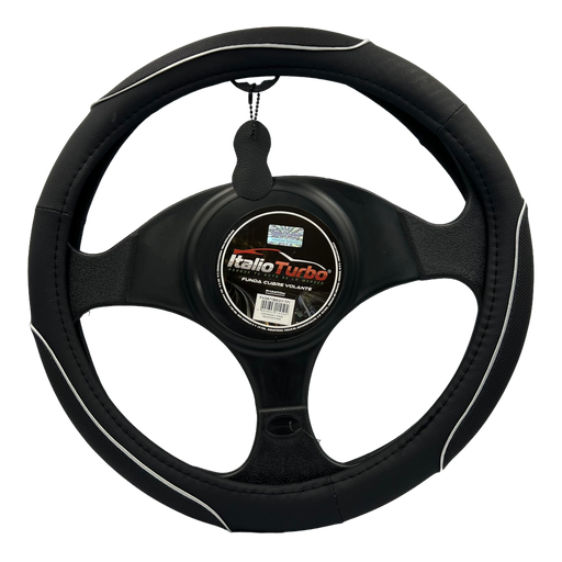 [FVO871BKGY] Funda cubre volante con detalles grises