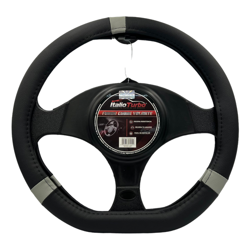 [FVOG40BKGY-TFI] Cubrevolante tipo D en color negro con detalle gris