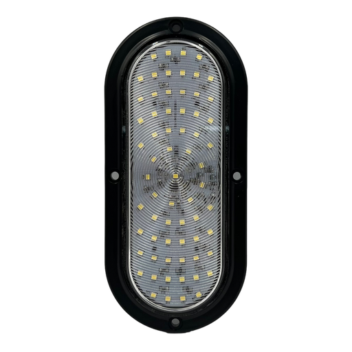 Plafón ovalado con borde negro con 66 LED