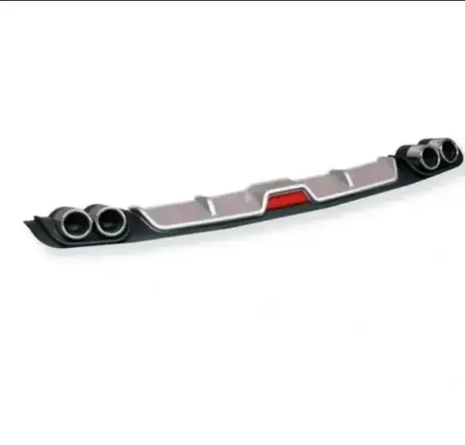 [DEF-01SL] Difusor trasero plata con 4 salidas de escape 