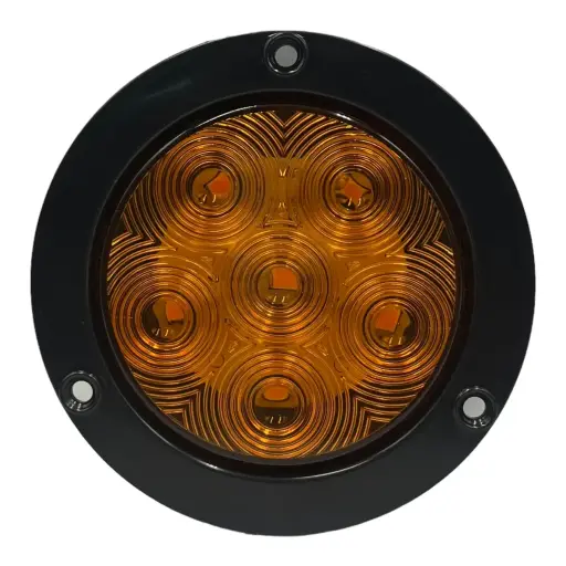 [PLA300BY-SAI] Plafón de 6 LED ámbar con borde negro 