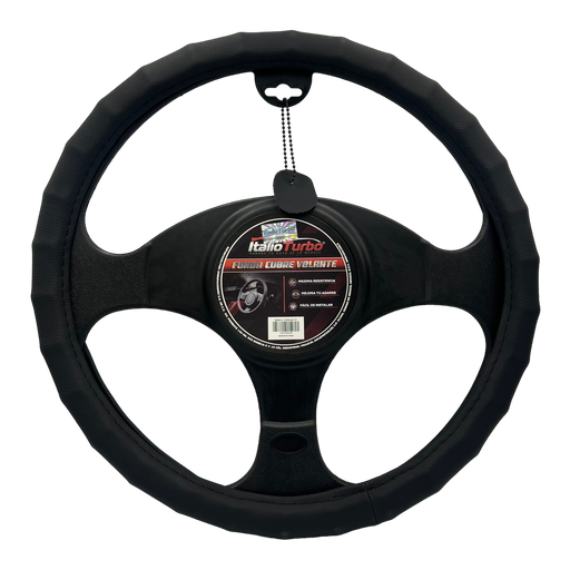 [FVOP05LBK] Funda cubrevolante de piel con borde deportivo