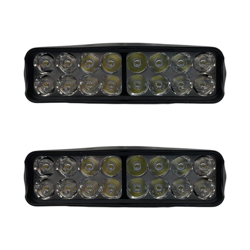 [E16SLIM] Faro de 16 LED con carcaza slim (par)