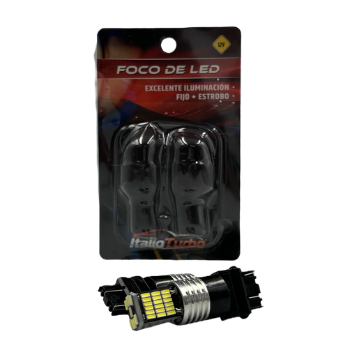 [FOL0302STW-SAI] Foco LED multivoltaje entrada 3157 (Fijo + estrobo)