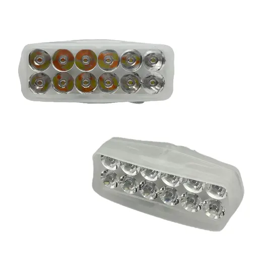 [E12SLIMDUAL] Faro con 12 LED bicolor blanco/ámbar (par)