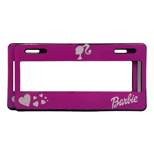 [FLEXI-BARBIE] Portaplaca flexible Barbie rosa 