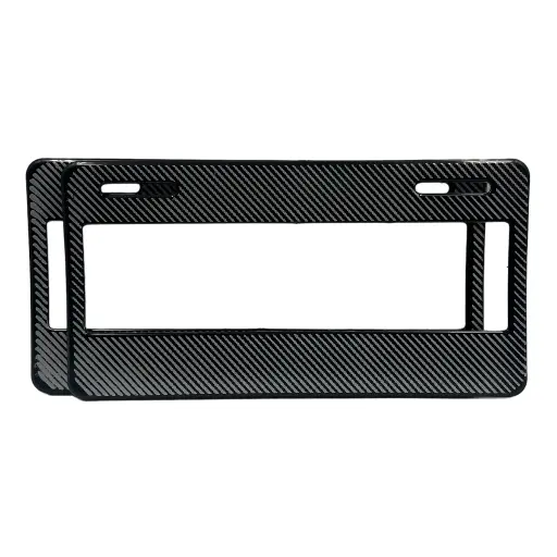 [FIBRA-5D] Portaplaca flexible tipo fibra de carbono 5D