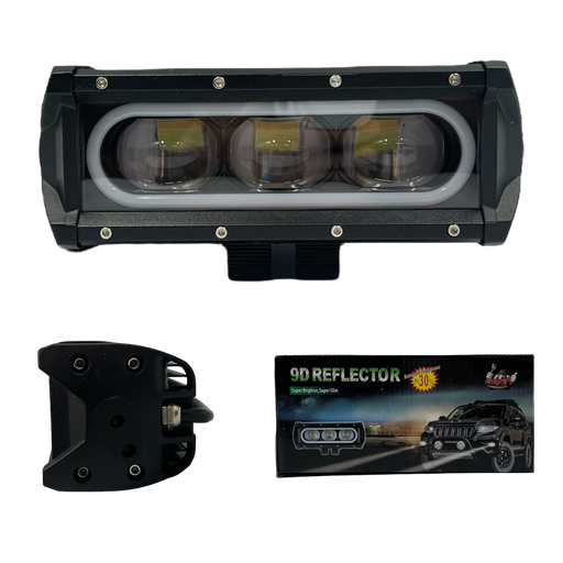 Faro LED con lupas en 9D y ojo de ángel (azul y rojo)