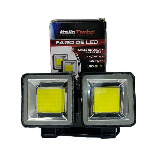 Faro LED automotriz cuadrado con LED COB y ojo de ángel