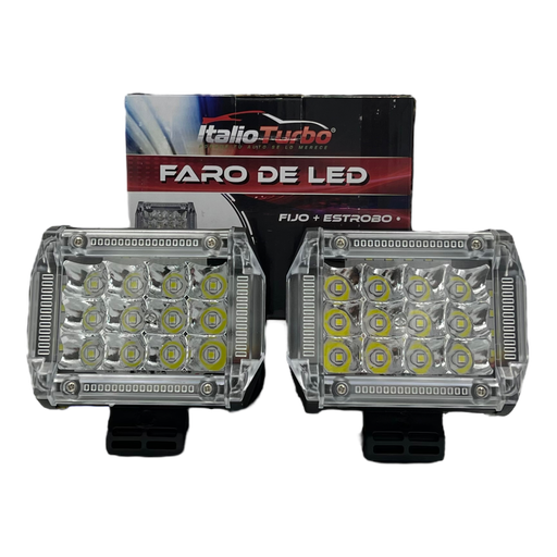 Faro de 12 LED con arillo de gel de color 