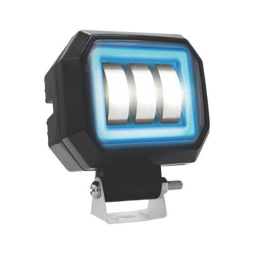 Faro LED cuadrado con 3 lupas y ojo de angel