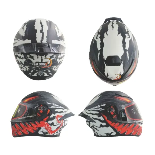 Casco cerrado "Venom smile" certificado DOT