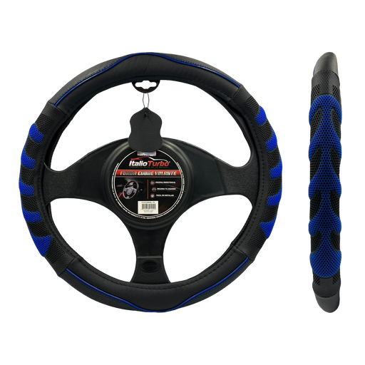 [FVO223BKBL] Funda cubrevolante premium con detalle y textura en azul