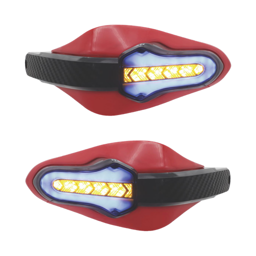 Protector de puños con luz LED secuencia, direccional e intermitente 