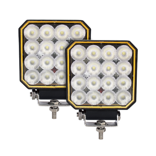 [FAL146-GCE] Faro LED cuadrado con 16 potentes LED calidad premium