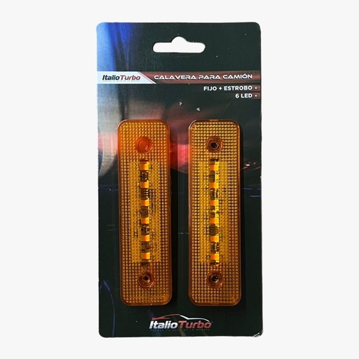 Par de plafón lateral para camión con 6 LED y reflejante 