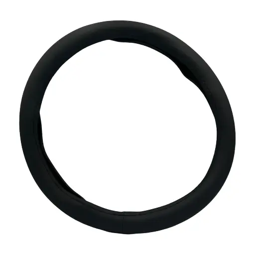 [FU-2-7274N] Funda cubrevolante de vinipiel color negro con puntos chica 36 cm