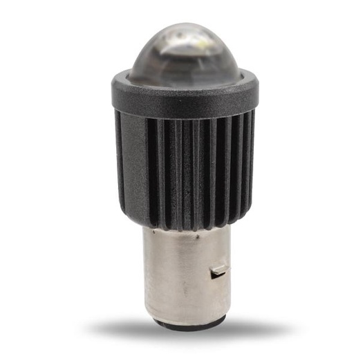 [RS-FDEL-5009Y-W] Foco LED entrada BA20 con lupa color blanco/ámbar