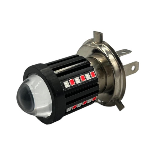 [RS-FDEL-5042Y-W-R-BU] Foco H4 luz blanca y amarilla con laterales en rojo y azul