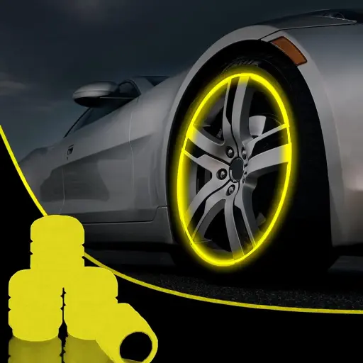 Tapón de válvula para llanta tono fosforescente 