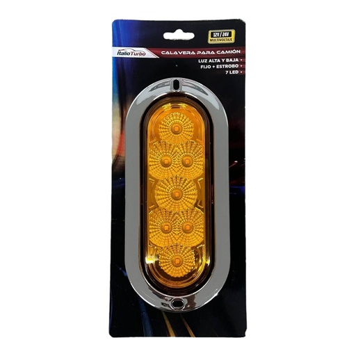 Plafón para camión ovalado con 7 LED