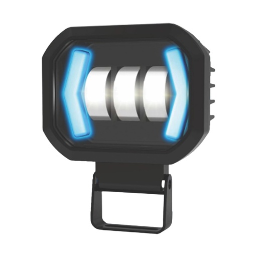 [RS-LED-13079W-R-Y] Faro auxiliar LED con 3 lupas y ojo de angel