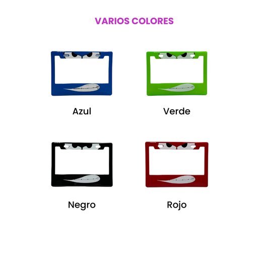 Portaplaca para motocicleta Angry face (varios colores)
