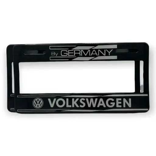 [FLEXI-VOLKSWAGEN5] Portaplaca flexible marca VW gris