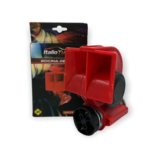Bocina de aire con motor color (negro y rojo)