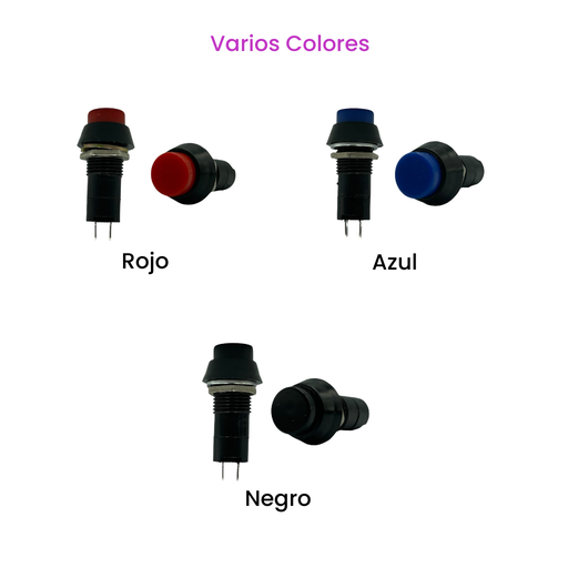 Switch de botón tipo interruptor función ON / OFF 