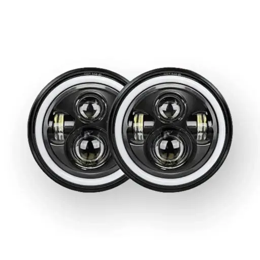 [FAL119-SAI] Unidad de 7" multivoltaje con arillo de gel bicolor (blanco/ámbar)