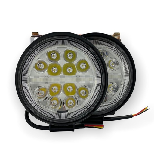 Faro LED circular luz blanca y "Aro y diametro" 