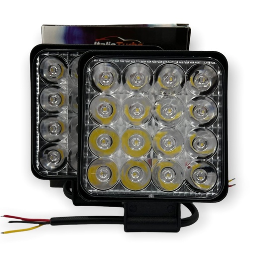 [FAL48CF-SAI] Faro cuadrado multivoltaje de 16 LED version mini 3.2"