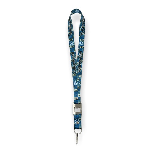 [LNY-VOLKSWAGEN3] Lanyard con destapador VW Arlequin azul