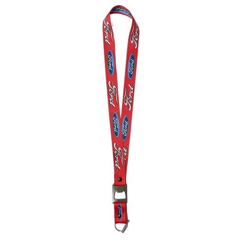 [LNY-FORD] Lanyard con destapador Ford rojo