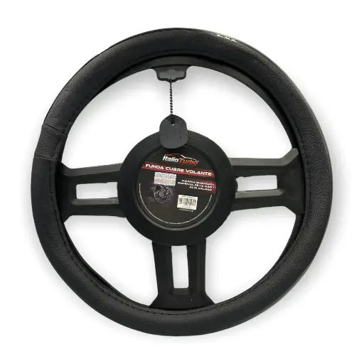 [FVOP08BK] Cubrevolante de piel con acabado tipo fibra de carbón