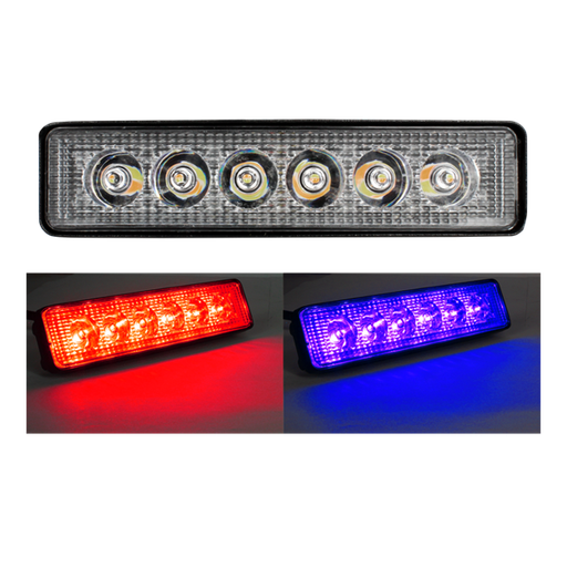[FAL60118RBL] Barra de 6 LED código patrulla (blanco/rojo/azul)