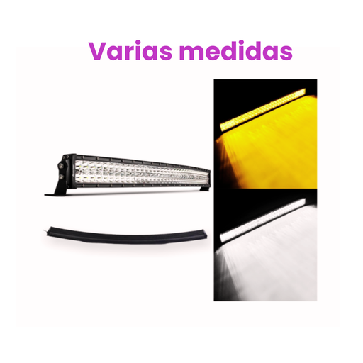 Barra LED curva bicolor (blanco/ámbar)