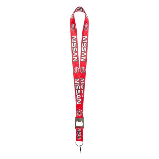 [LNY-NISSAN2] Lanyard con destapador Nissan rojo