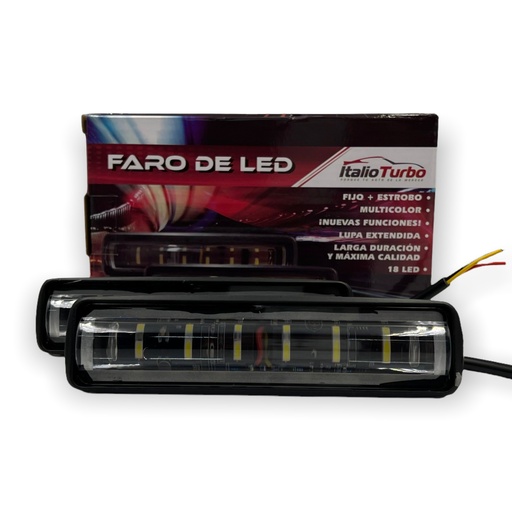 [FAL102RBL-SAI] Barra de lupa código patrulla (blanco/rojo/azul) nuevas funciones