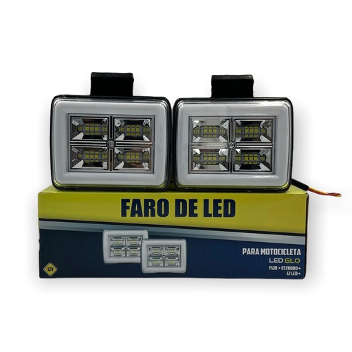 Faro LED luz blanca y aro GLO de color