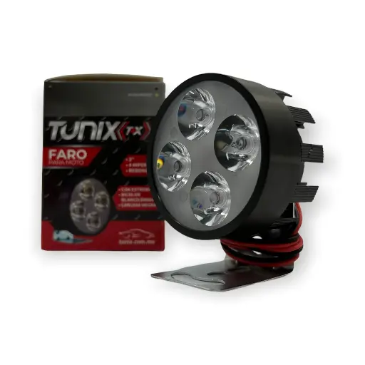 [FA-MLHR4NCY] Faro de 4 LED bicolor (blanco/ámbar) carcaza negra