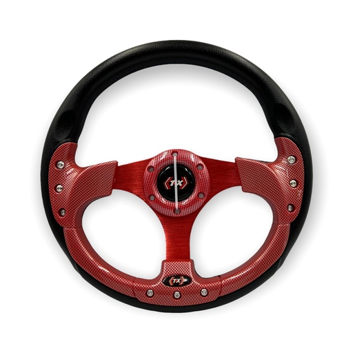 [VOL-804] Volante deportivo rojo/carbono