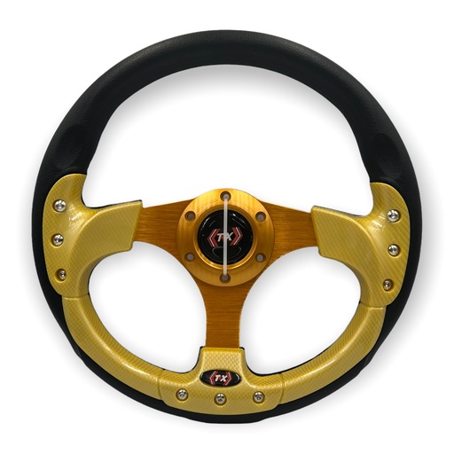 [VOL-635Y] Volante deportivo color amarillo 