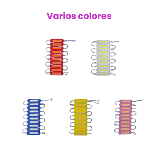 Módulo LED con cápsula varios colores tira de 20 piezas